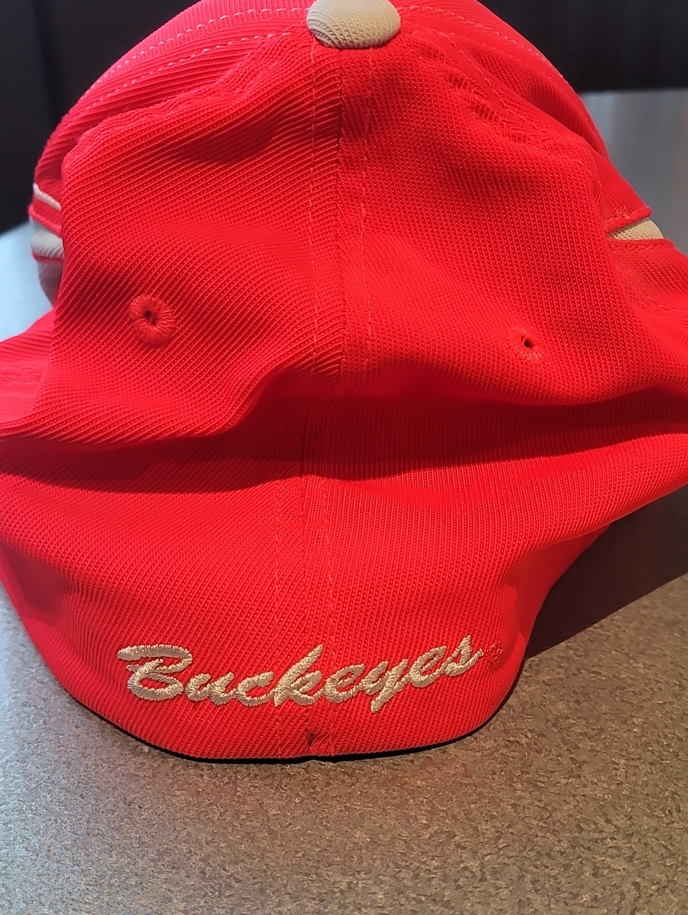 Adidas Ohio State Red Baseball Cap Size L/XL Stretch - Picture 5 of 8